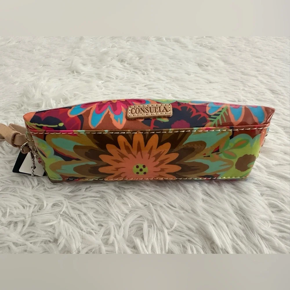 New Consuela Mod‎ Floral Legacy Medium Domed Toiletry Makeup Cosmetic Bag Rare